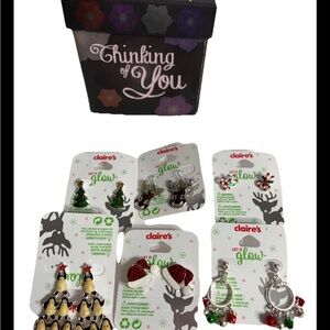 Claire's Festive Holiday Earrings 6 Set